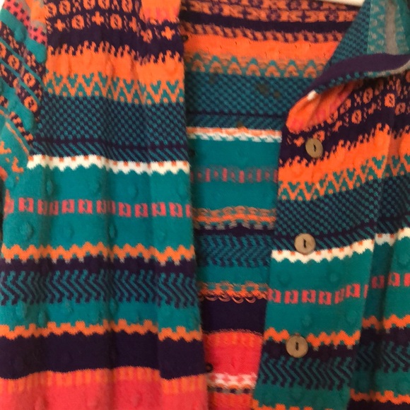 Colorful, warm, cuddly and boho chic coat sweater - Picture 4 of 4